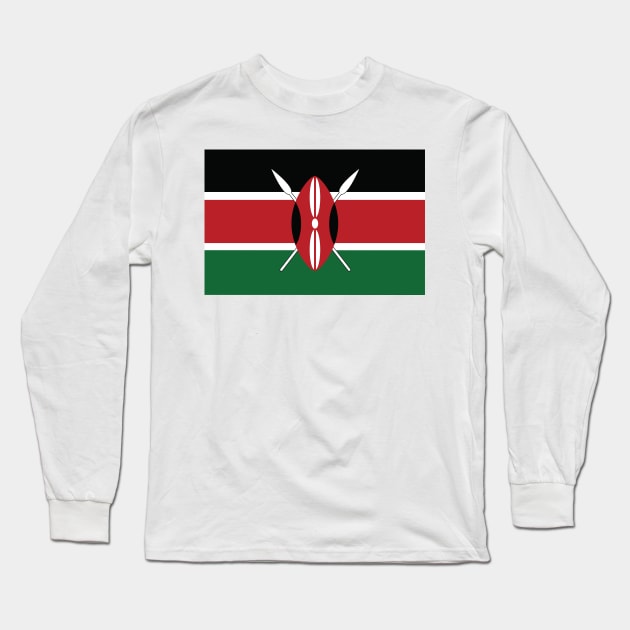 Kenya Long Sleeve T-Shirt by Wickedcartoons